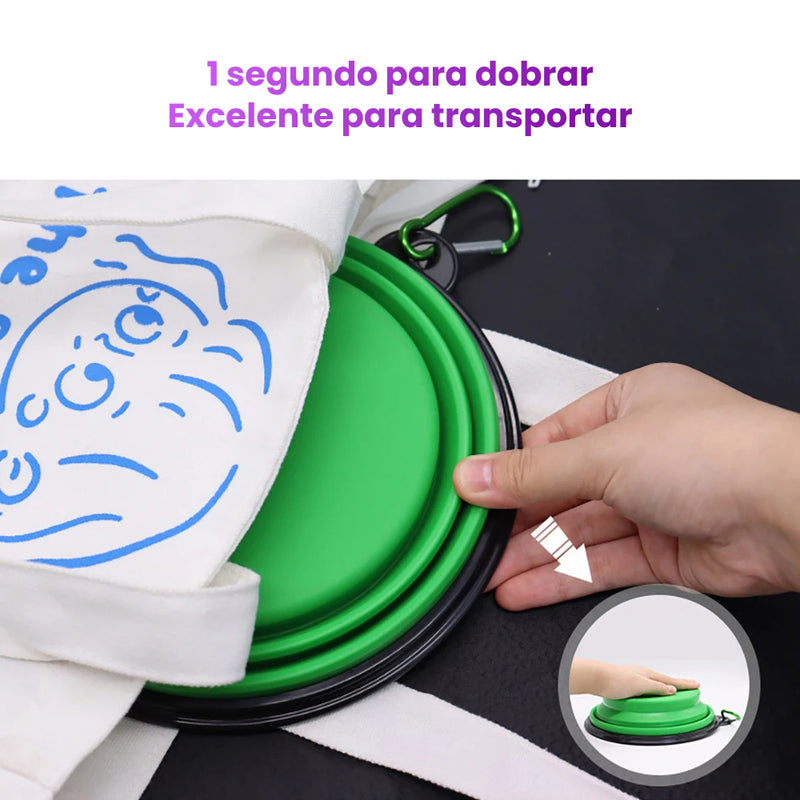 Tigela Retrátil para Viagem