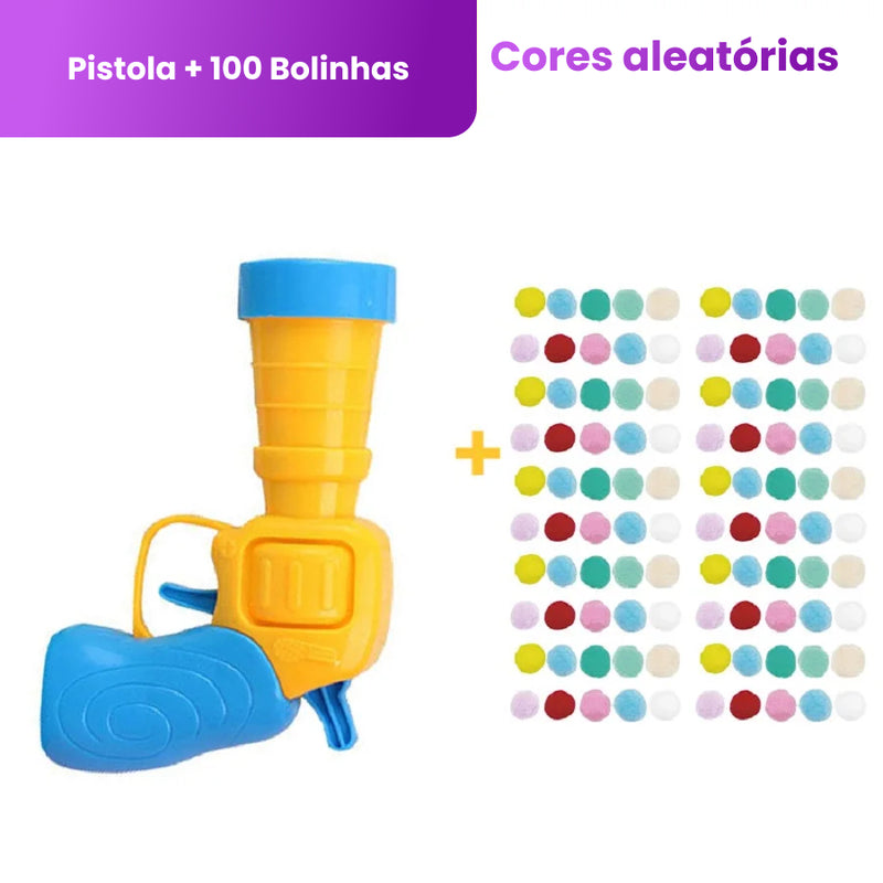 Pistola com Bolinhas de Pelúcia