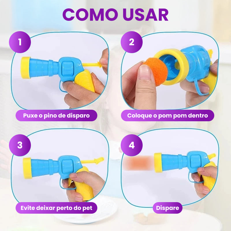 Pistola com Bolinhas de Pelúcia